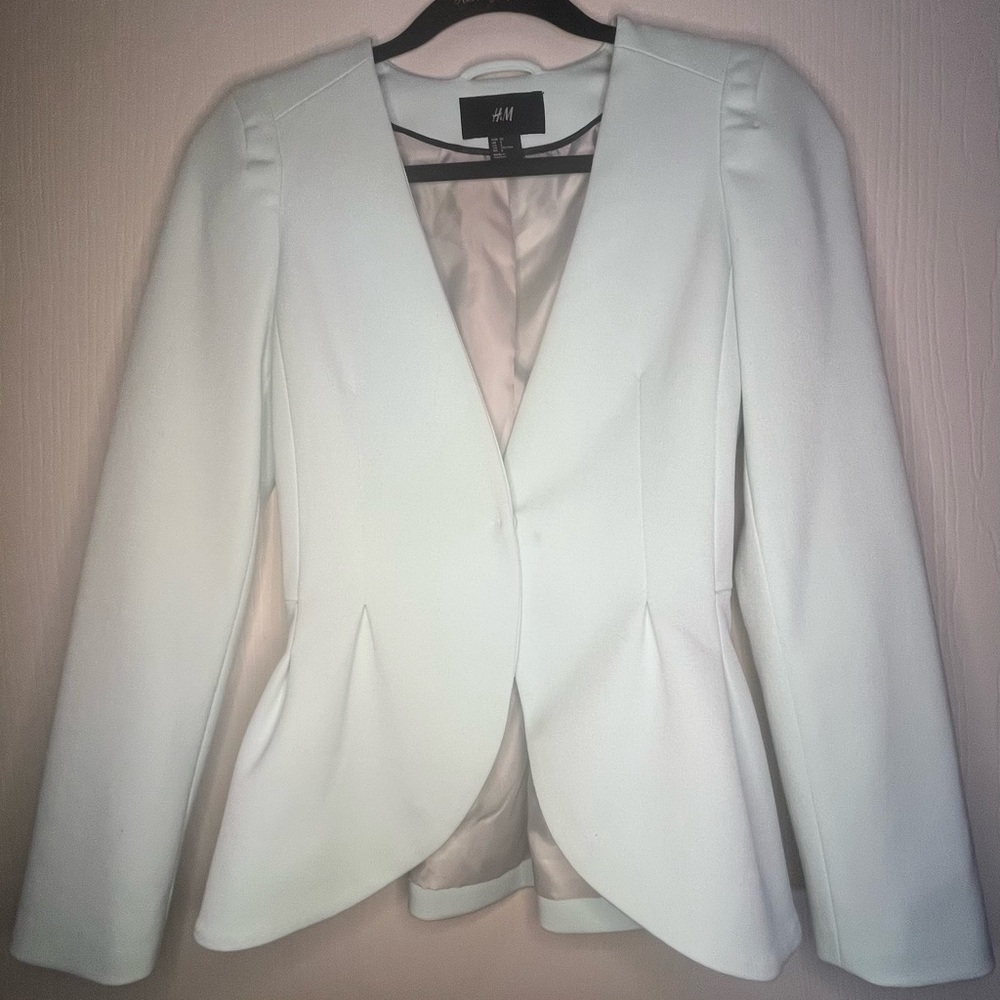 H&M Blazer in dusty light teal